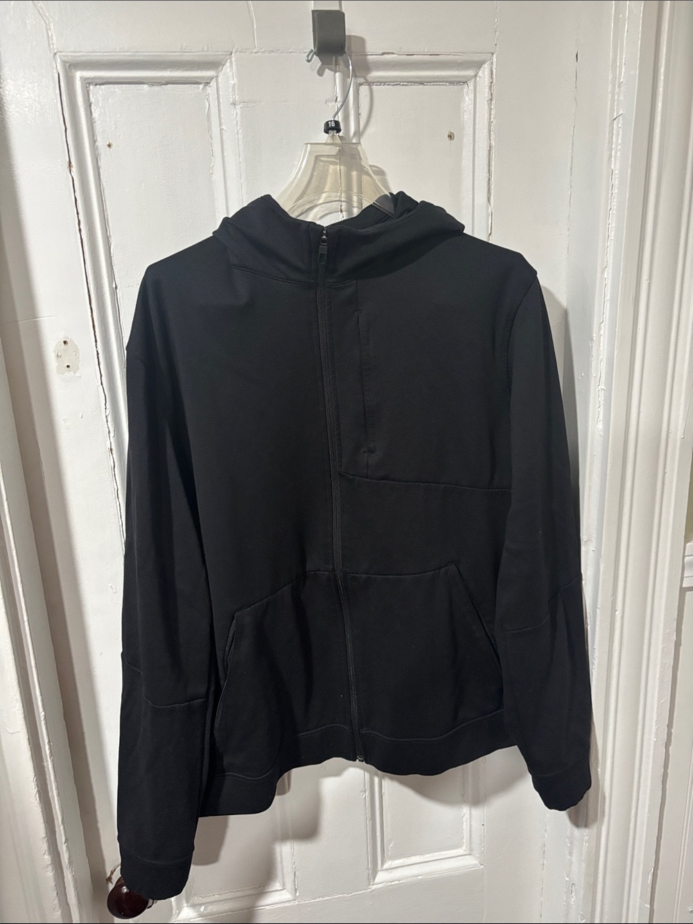 Lululemon Men's Black Hooded Zip Jacket